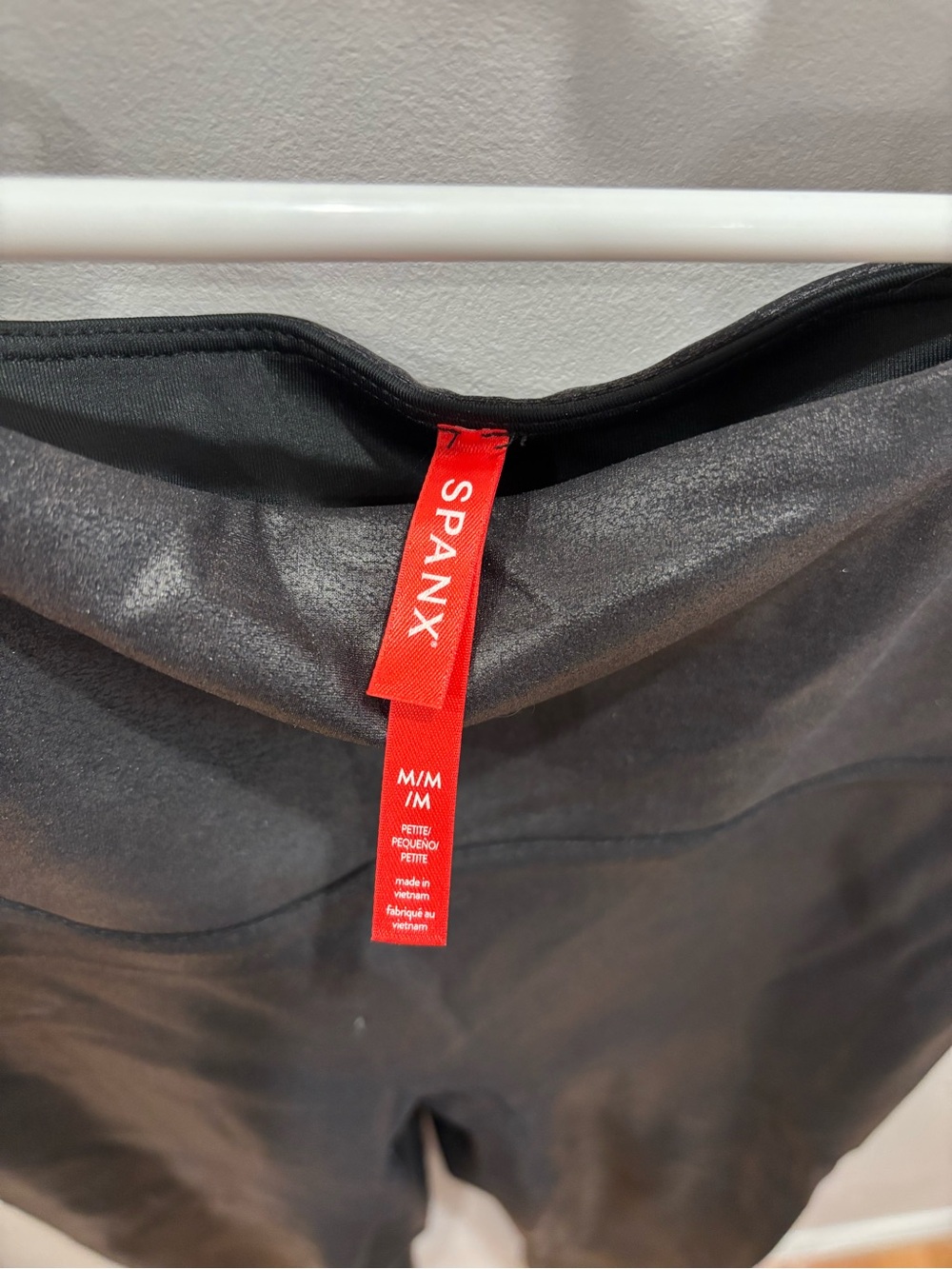 SPANX Black Faux Leather Shaping Leggings - Picture 3 of 3